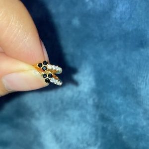 Gold plated sterling silver huggie